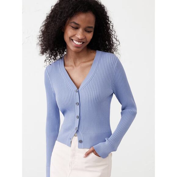 Banana Republic Ribbed Cardigan - M Purple - Picture 1 of 4